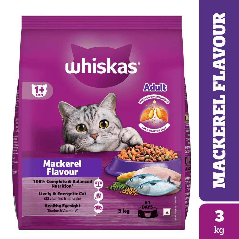 Whiskas  Mackerel Adult Cat Dry Food