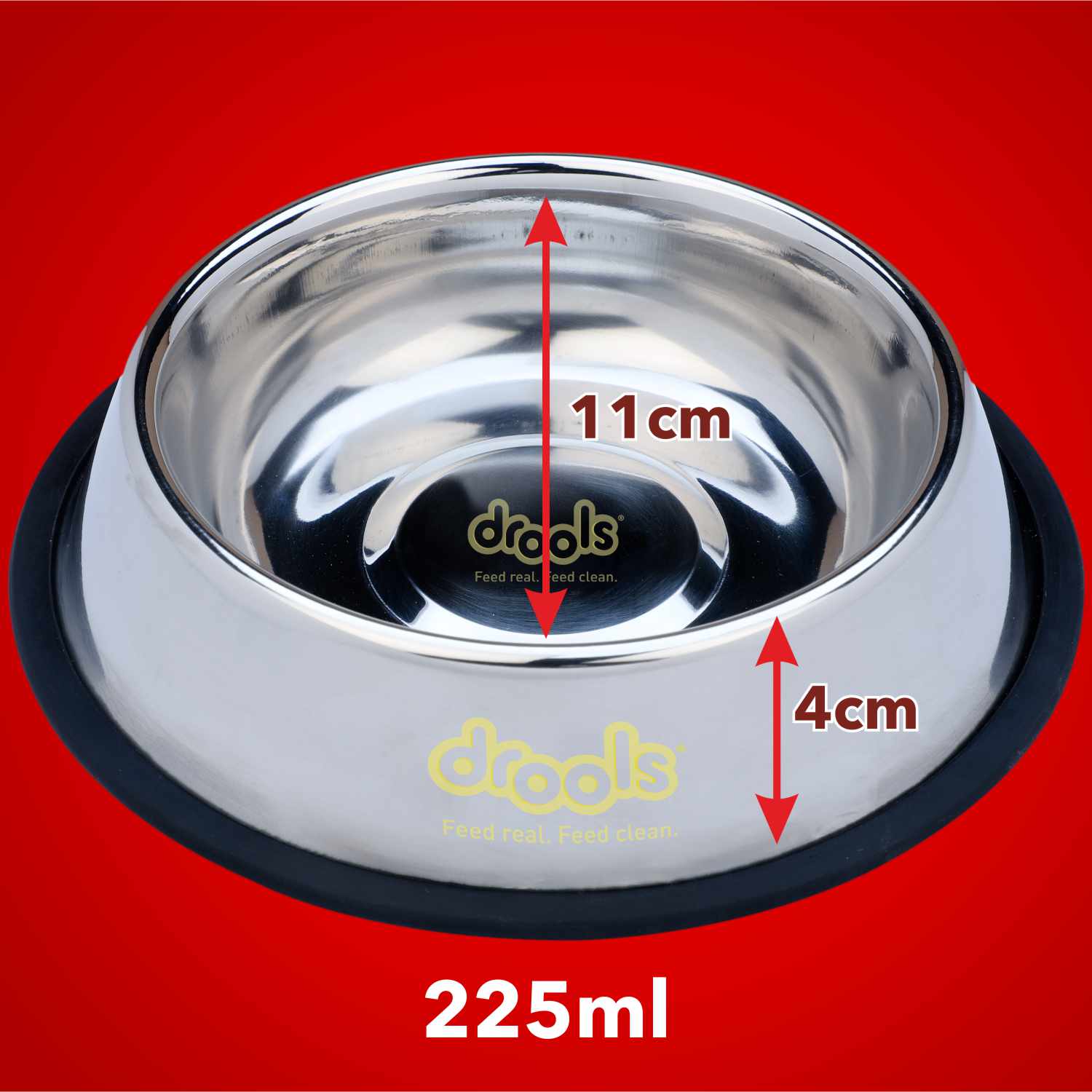 Drools- Stainless Steel Feeding Bowl for Cats