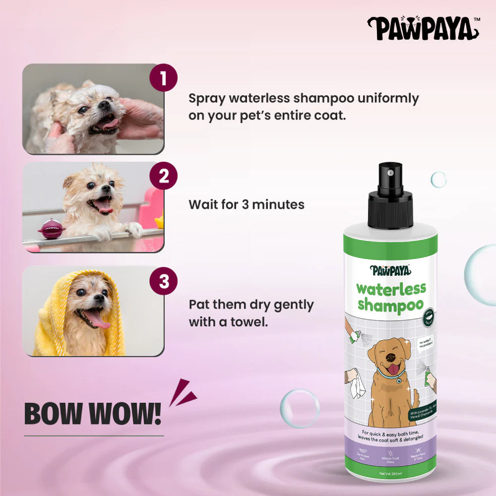 Pawpaya-Waterless Shampoo for Dogs