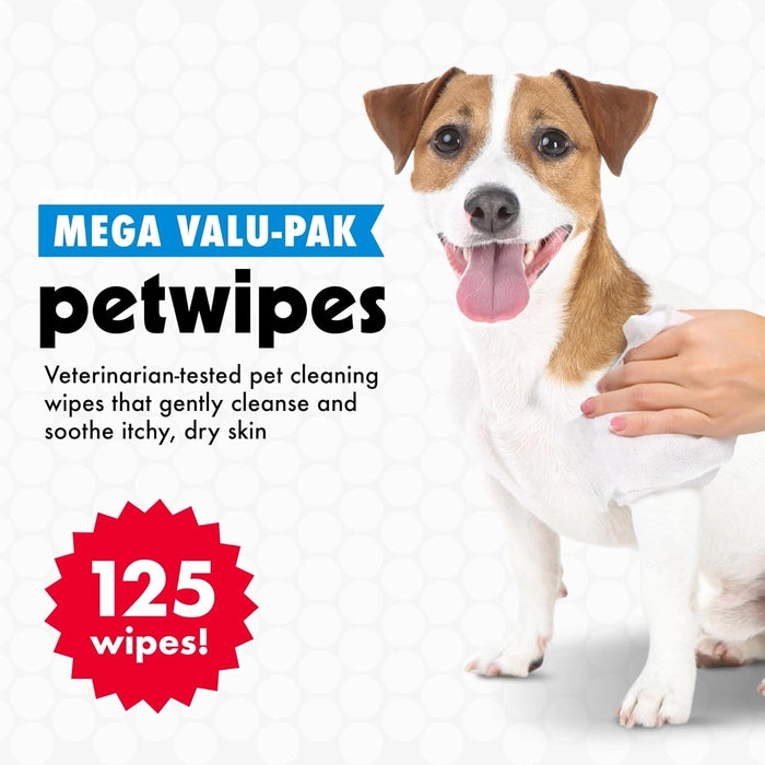 Petkin- Pet Wipes Mega Value Pack 125 Count