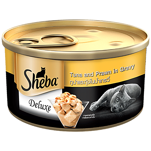 Sheba Deluxe Tuna and Prawns Cat Wet Food
