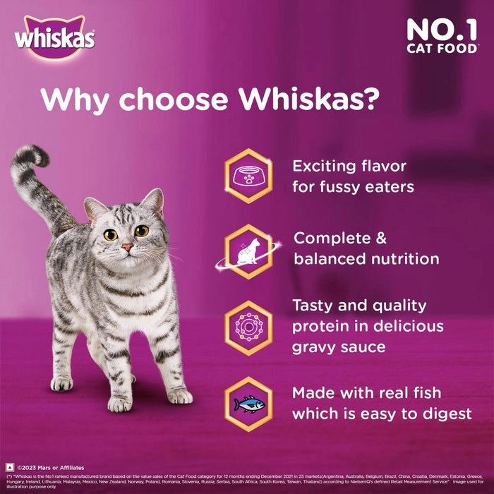 Whiskas-Chicken with Salmon Wakame Seaweed Tasty Mix Gravy for Cats