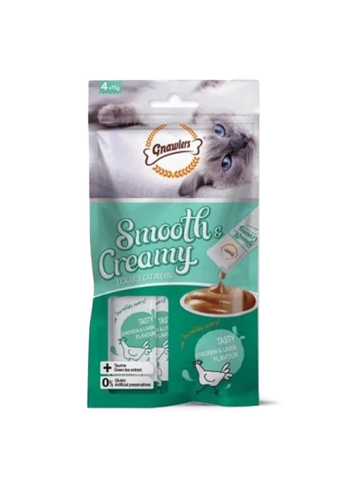 Gnawlers- Smooth Creamy Treat with Chicken and Liver for Adult Cat Treat