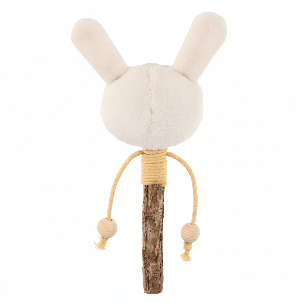 Gigwi Eco Line Catch and Scratch Rabbit With Silvervine Leaves and Stick Cat Toy