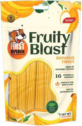 First Bark - Fruity Blast Dog Treat Banana Twist