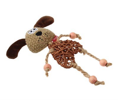 GIGWI - Eco Line Dog Catch & Scratch with Catnip Rattan/Wood/Plush 