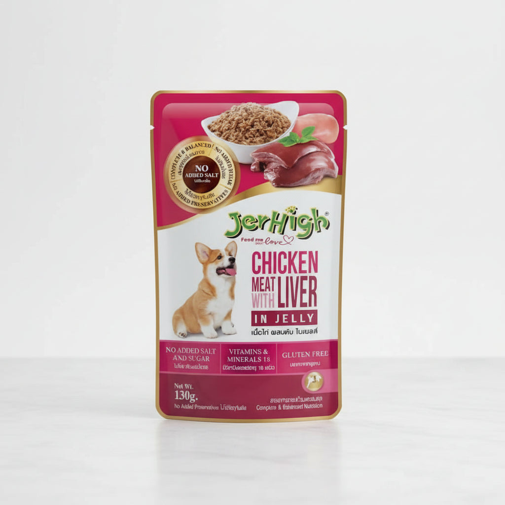 JerHigh Chicken with Liver in Jelly Wet Dog Food