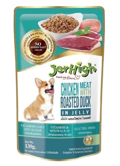 JerHigh Chicken with Roasted Duck in Jelly Wet Dog Food