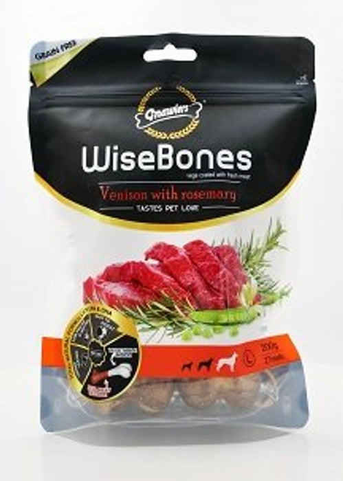 Gnawlers- Wisebone Venison with Rosemary 200Gm