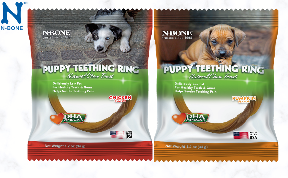 Npic-Bone Puppy Teething Ring Chicken Flavour