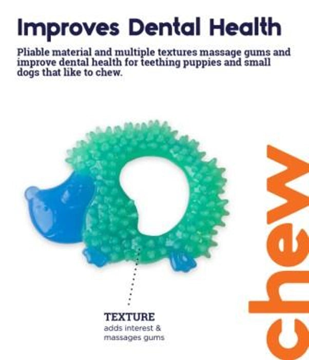 Petstages-Cutie Chewies Hedgehog Chew Dog Toy Blue