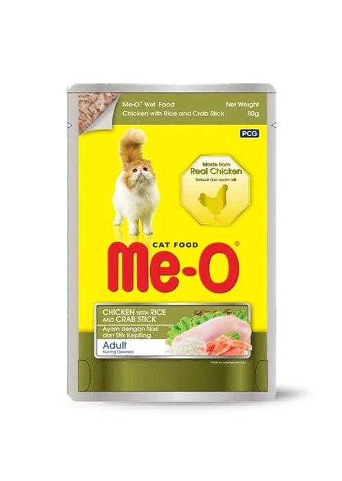 Me-O Chicken with Rice and Crab Stick Wet Food for Adult Cats