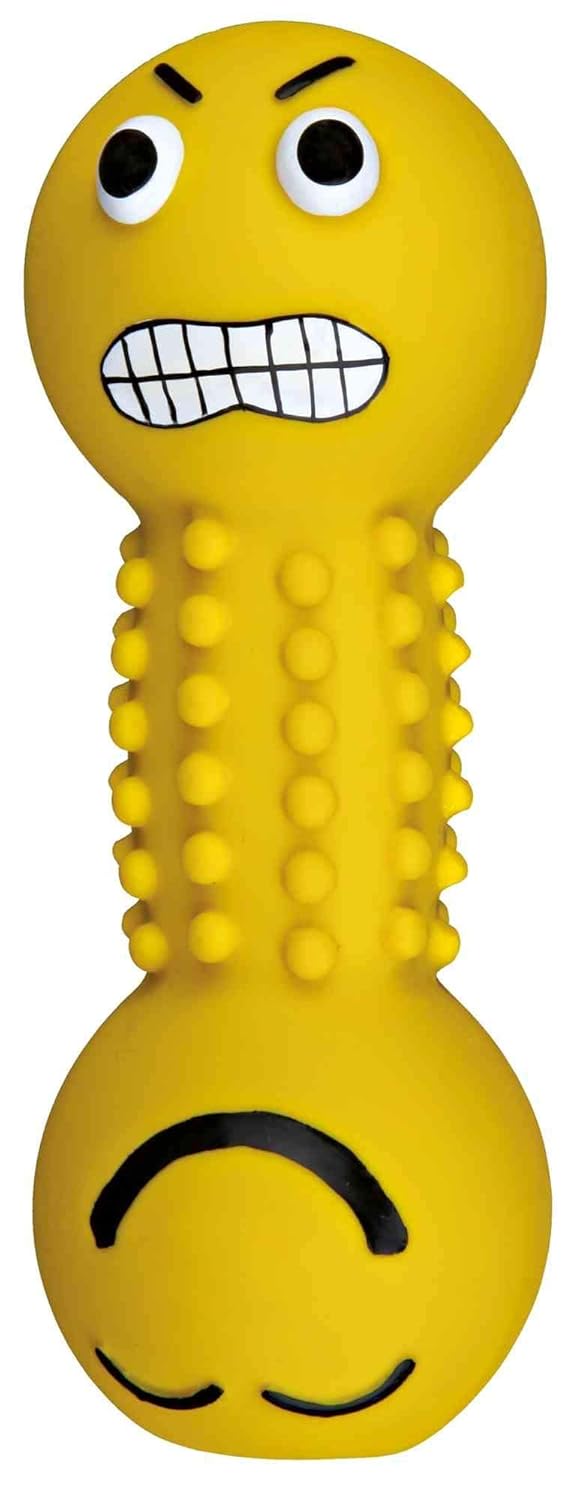 Trixie- Smiley Dumbbell with Motifs Latex Toy for Dogs