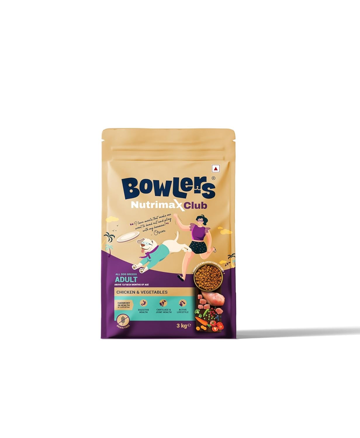 Bowlers-Nutrimax Club Chicken and Vegetables Adult Dog Food