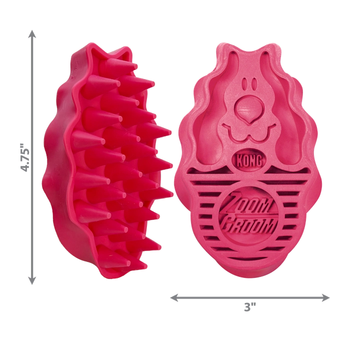 Kong - Zoom Groom Raspberry Brush for Dogs