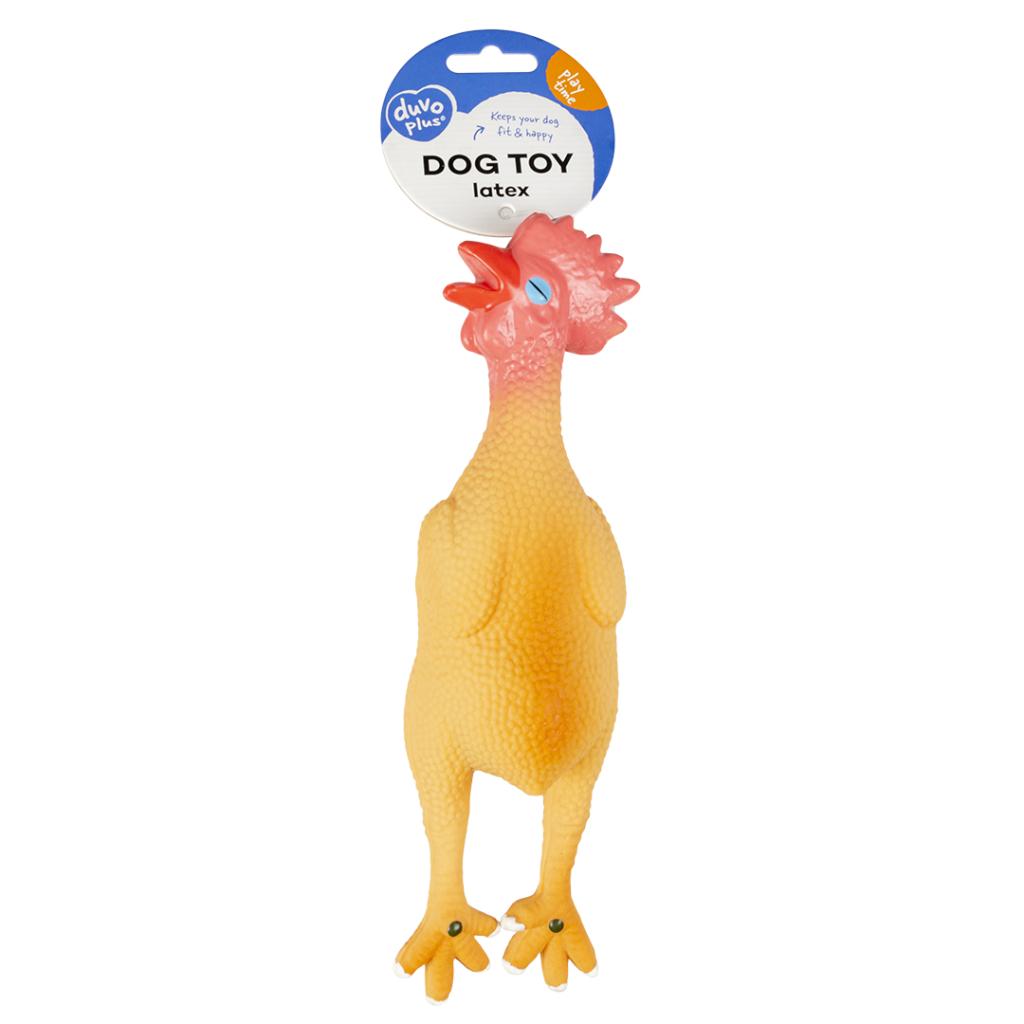 Duvoplus-Latex Squeaky Chicken Toy for Dogs