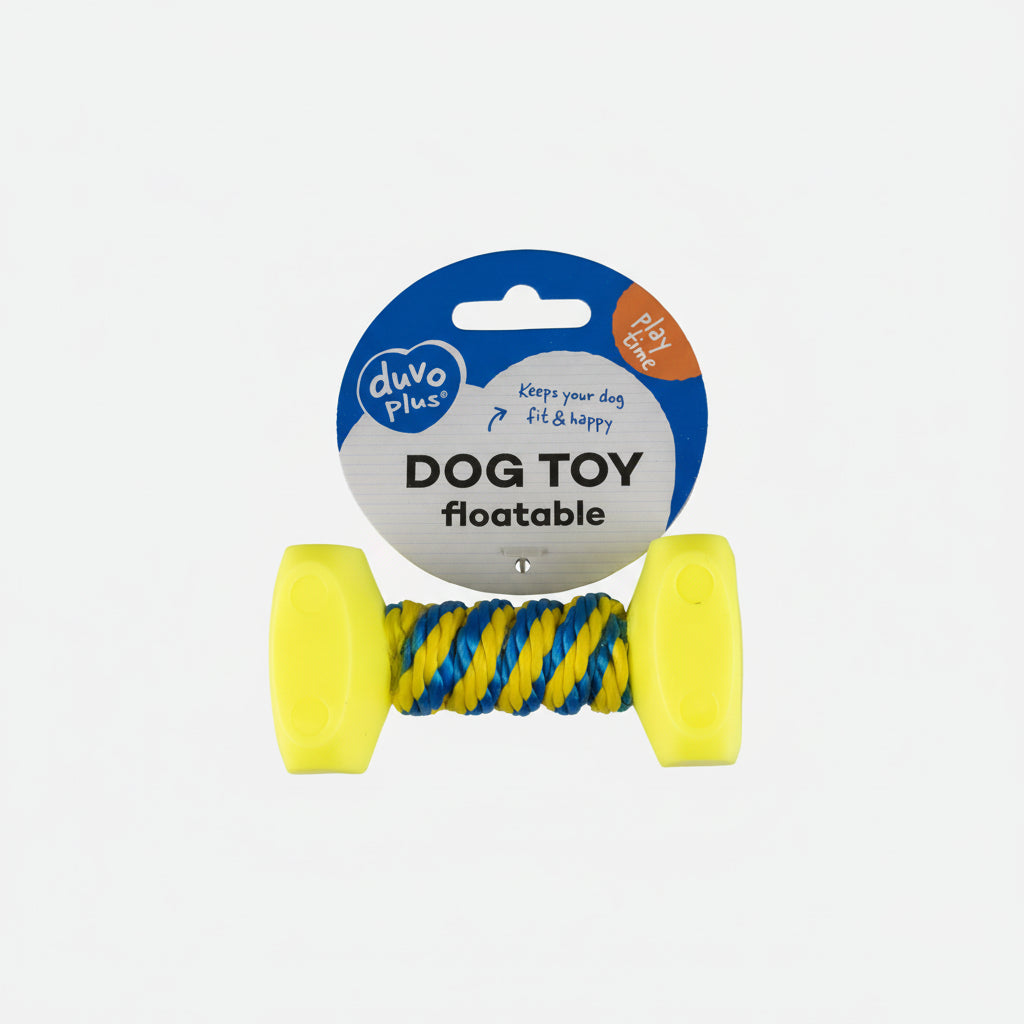 Duvoplus Dumbbell With Rope Strong Chew Toy for Dogs