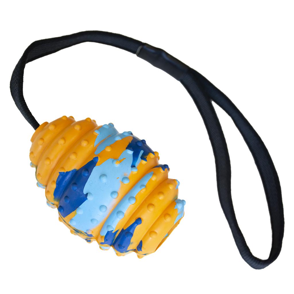 Duvoplus-Rubber Rugby Smash Dog Toy