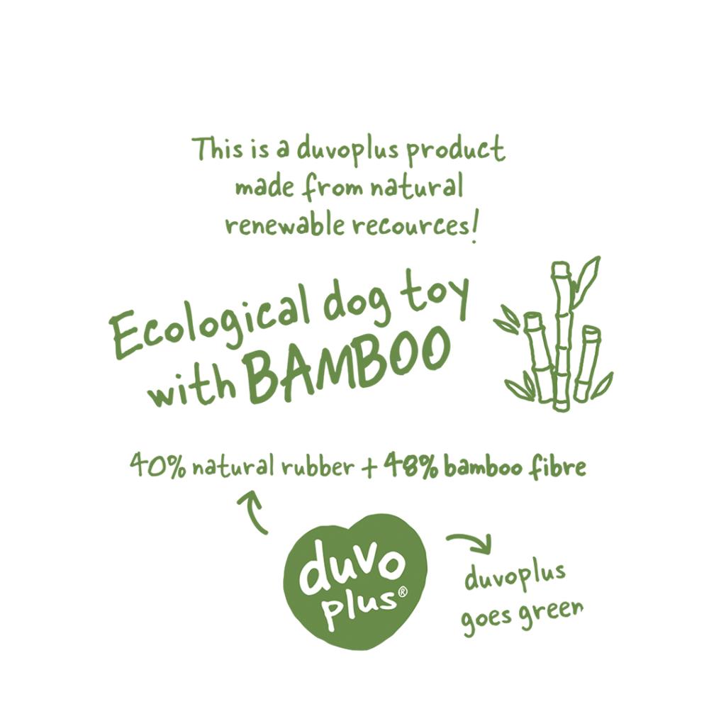 Duvoplus-Eco Rubber Ball Bamboo/Rice Cotton  Dog Toy