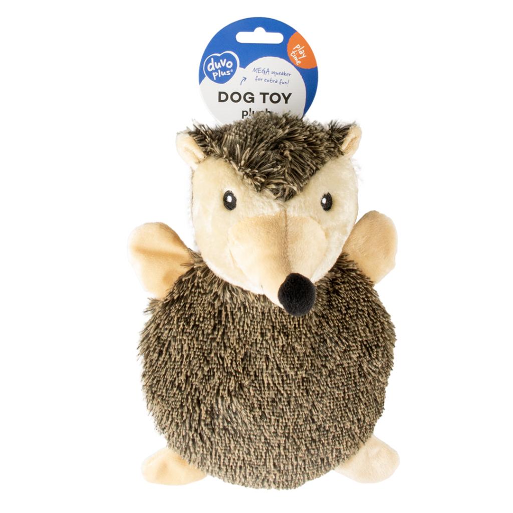 Duvoplus- Plush Hedgehog Mega Squeaky Plush Dog Toy