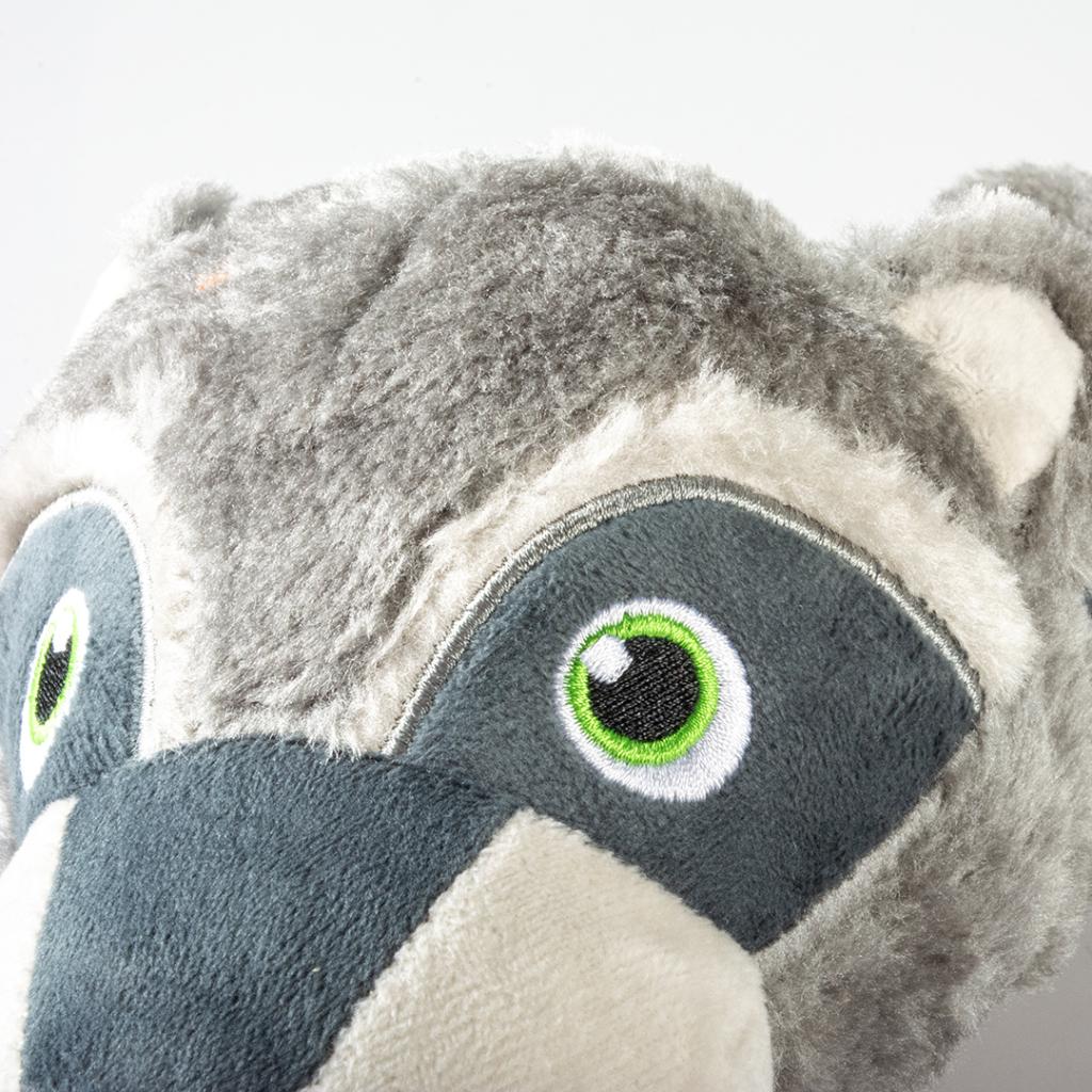 Duvoplus-Plush Racoon squeaky Long plush Dog Toy with Squeakers