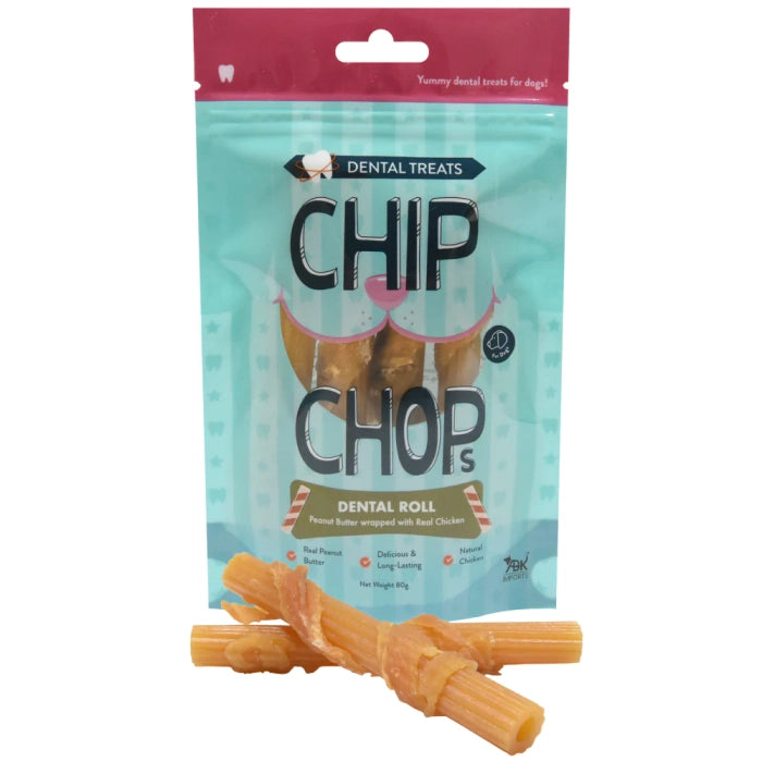 Chip Chops - Dental Roll Peanut Butter Wrapped with Real Chicken Dog Treats