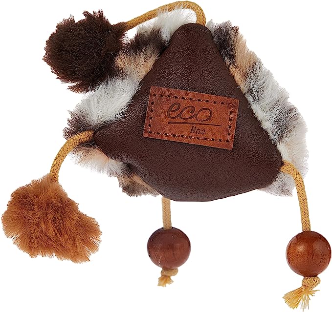 Gigwi Triangle Catch and Scratch Eco line Slivervine Leaves and Leatherette