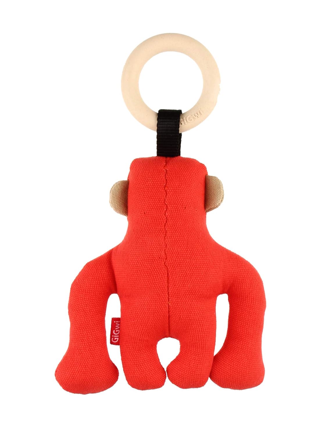 Gigwi Puffer Zoo Dog Toy Monkey with Ring Handle