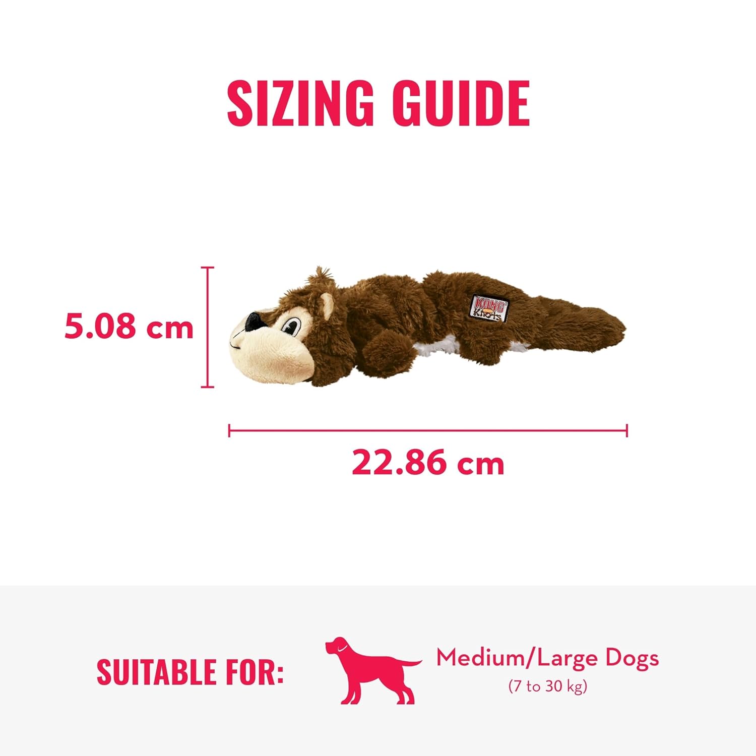 Kong Scrunch Knots Squirrel Plush Toy for Dogs