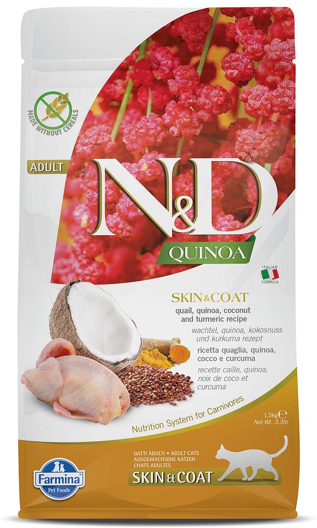 N&D- Quinoa Cat Skin & Coat Quail Adult Dry Food