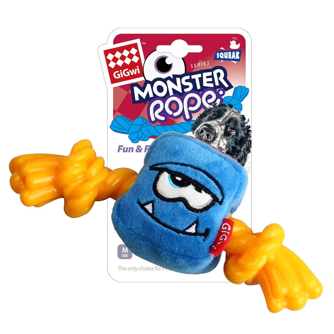 Gigwi Monster Rope Squeaker Inside