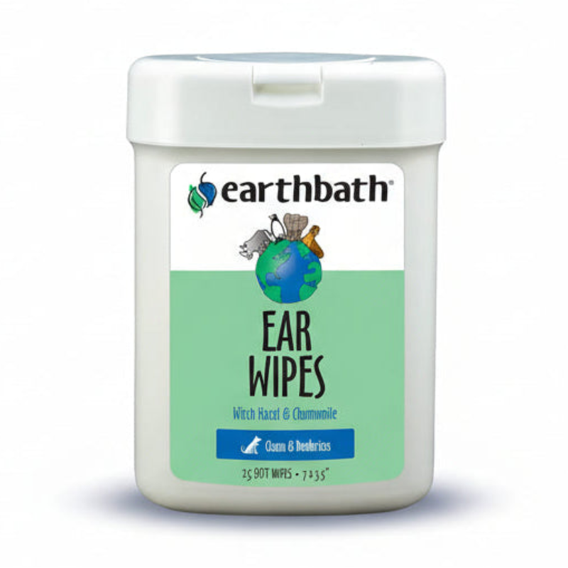Earthbath Ear Wipes with Witch Hazel for Dogs & Cats