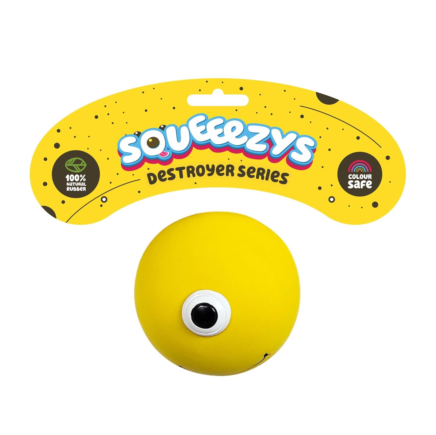 Squeeezys Latex Monster  Ball Yellow