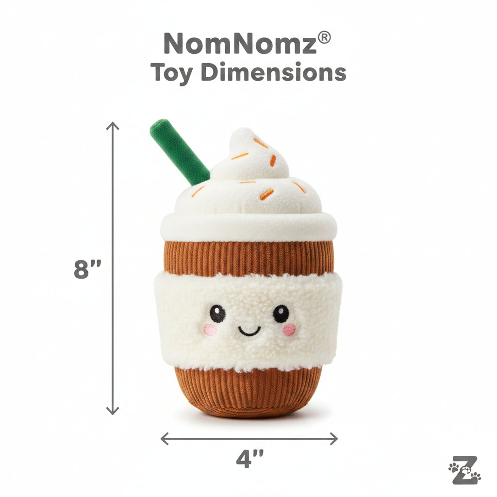 Zippy Paws NomNomz Puppaccino Plush Toy for Dogs