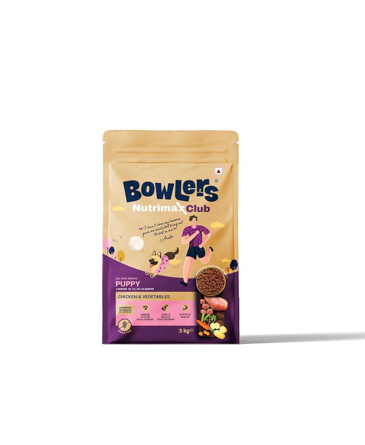 Bowlers- Nutrimax Club Chicken & Vegetables Puppy Dry Food