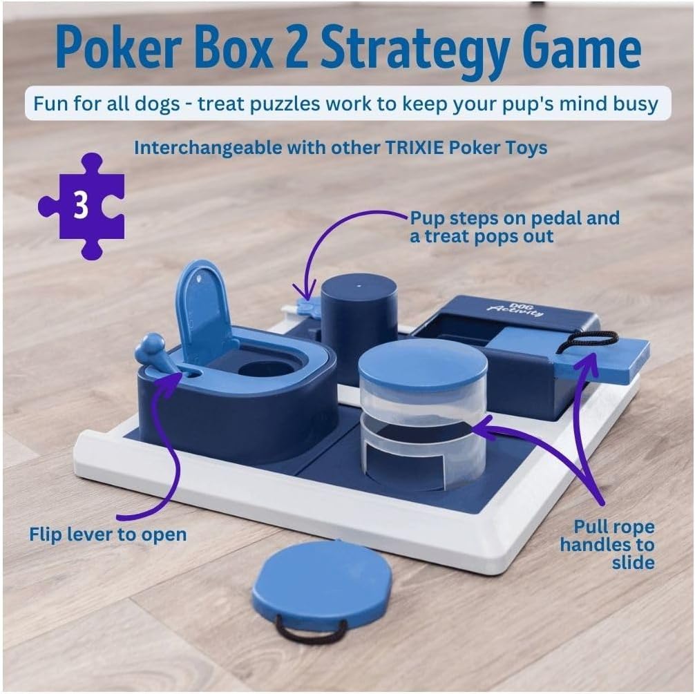 Trixie - Dog Activity Poker Box 2 Strategy Game 31 × 31 Cm