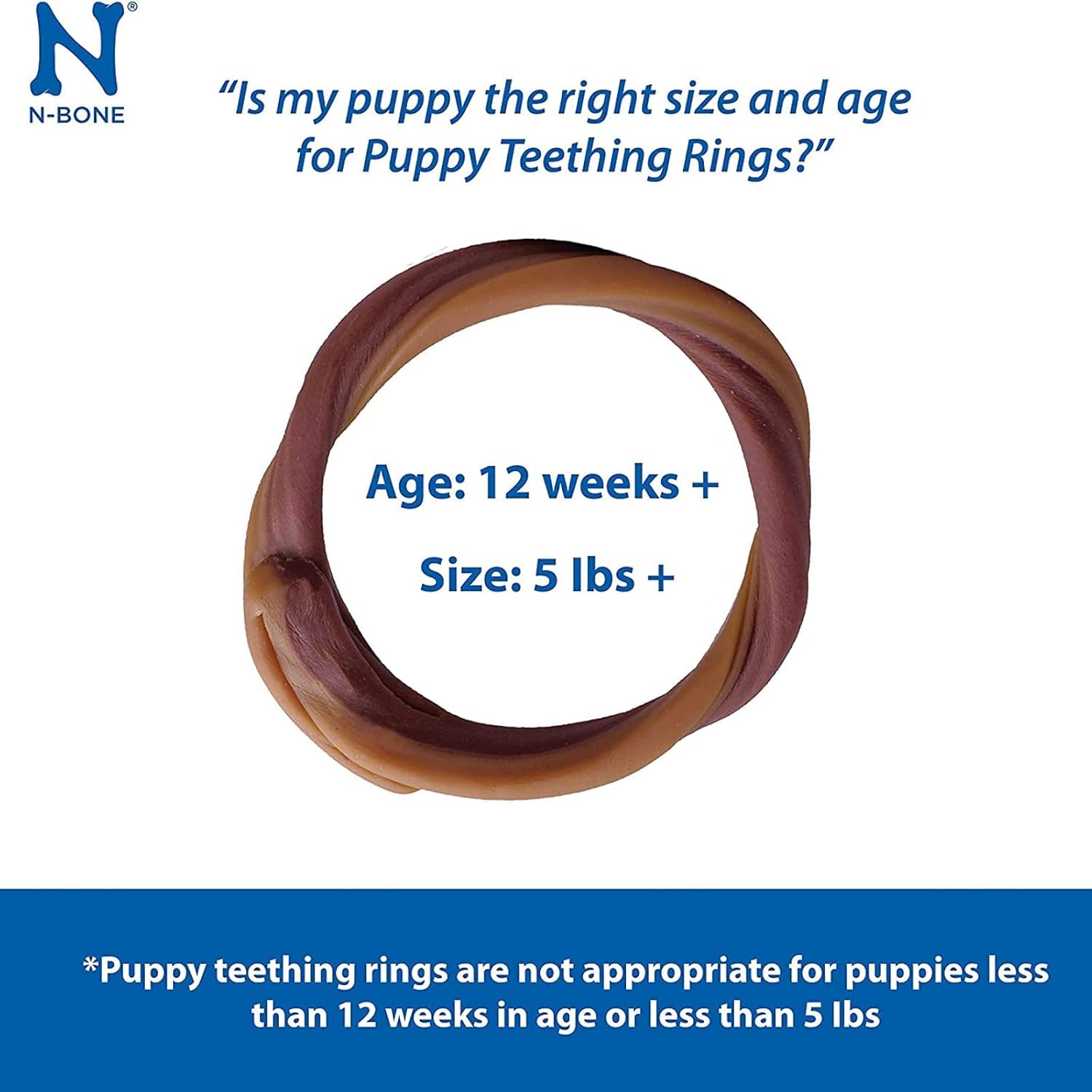 Npic-Bone Puppy Teething Ring Chicken Flavour