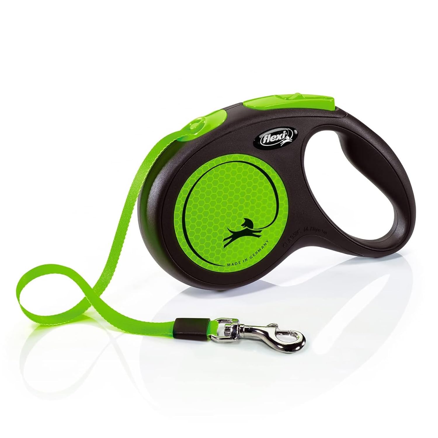 Flexi New Neon Reflect 5m Tape Retractable Dog Leash