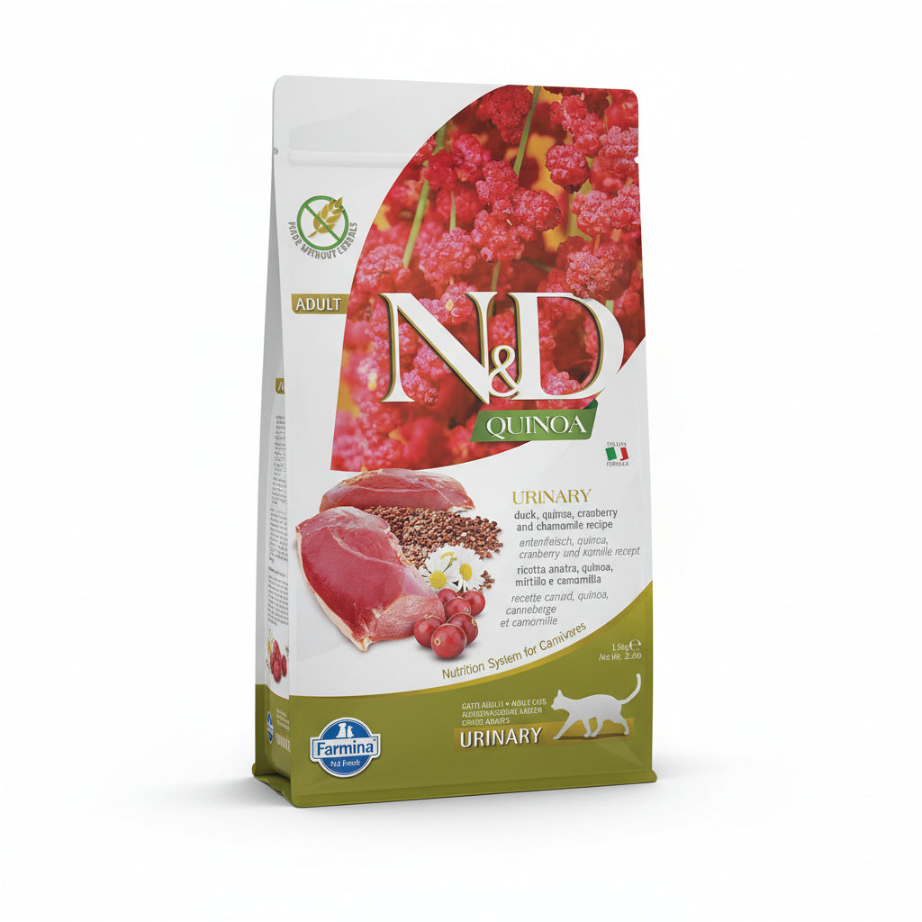 N&D Quinoa Urinary Grain Free Duck Cranberry and Chamomile Adult Cat Dry Food