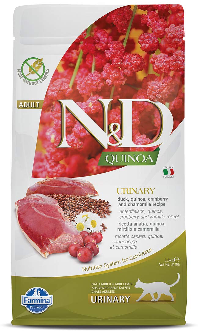 N&D-Quinoa Urinary Dry Cat Pet Food Adult Grain Free Duck Cranberry and Chamomile