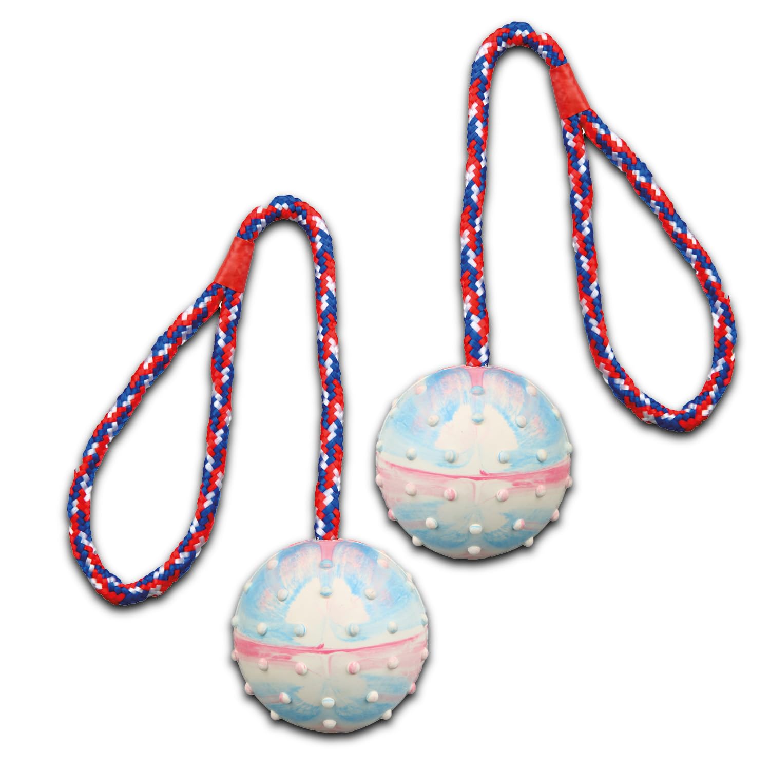 Trixie- Ball on a Rope Natural Rubber Dog Toy