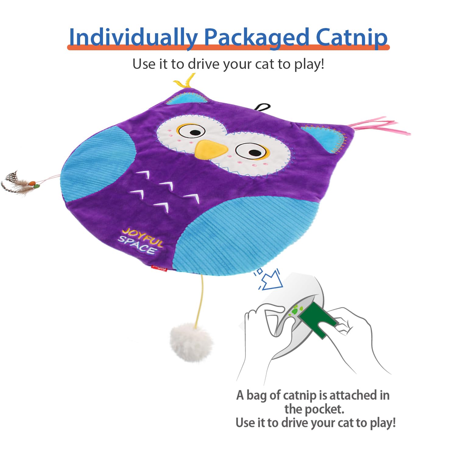 GiGwi Joyful Space Owl Toy for Cats