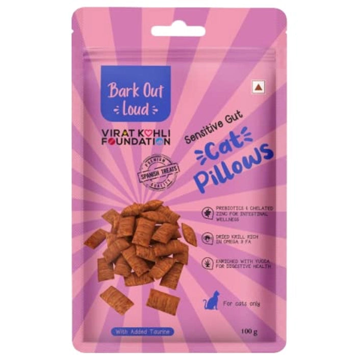 Bark Out Loud - Cat Pillows for Sensitive Gut Chicken Treats 100Gm