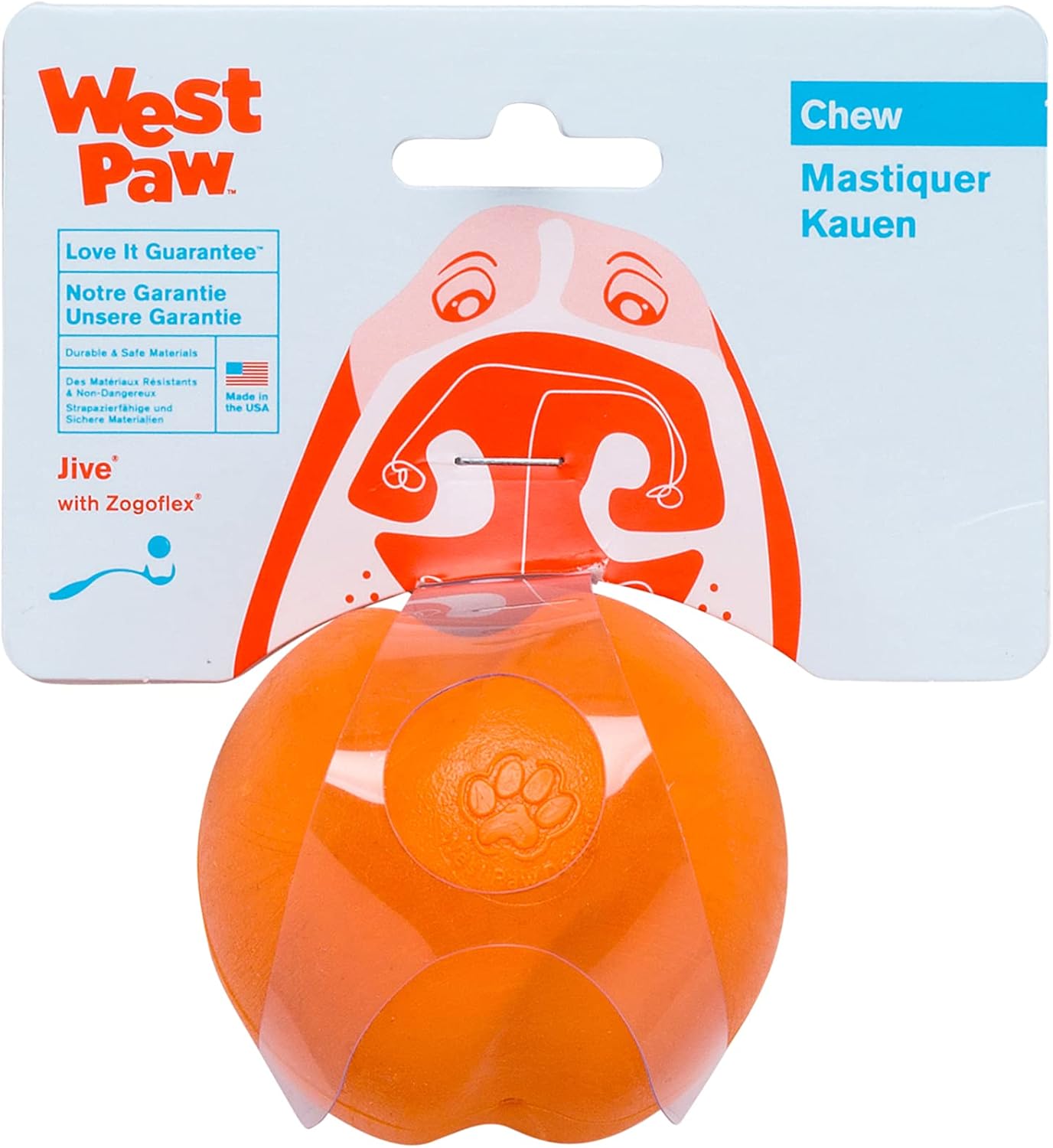West Paw Zogoflex Jive Ball Dog Chew Toy
