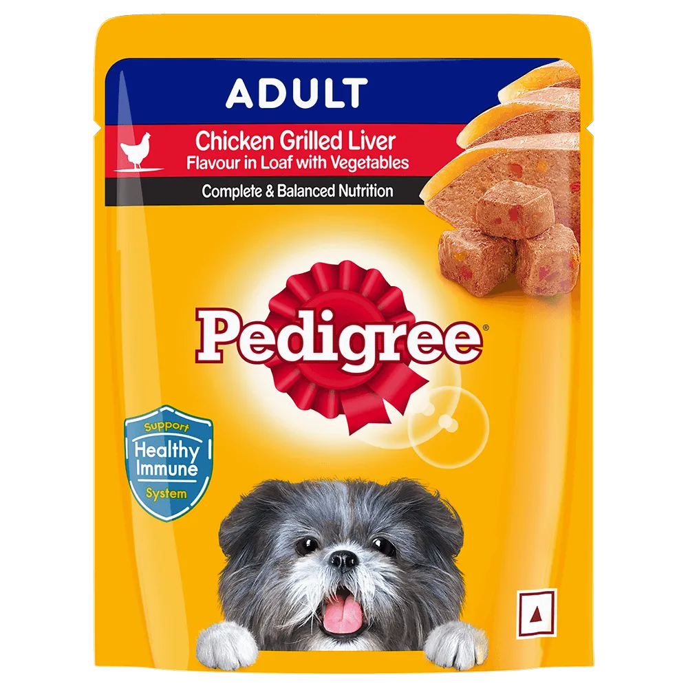 Pedigree-Adult Wet Dog Food Chicken Grilled Liver in Loaf with Vegetables