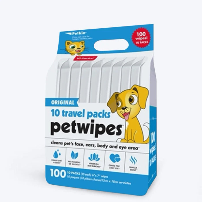 Petkin - Travel Pack Pet Wipes