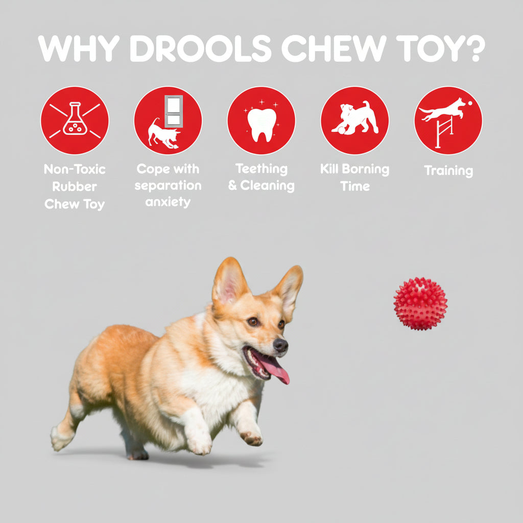 Drools Dog and Puppy Spike Hard Ball Toy