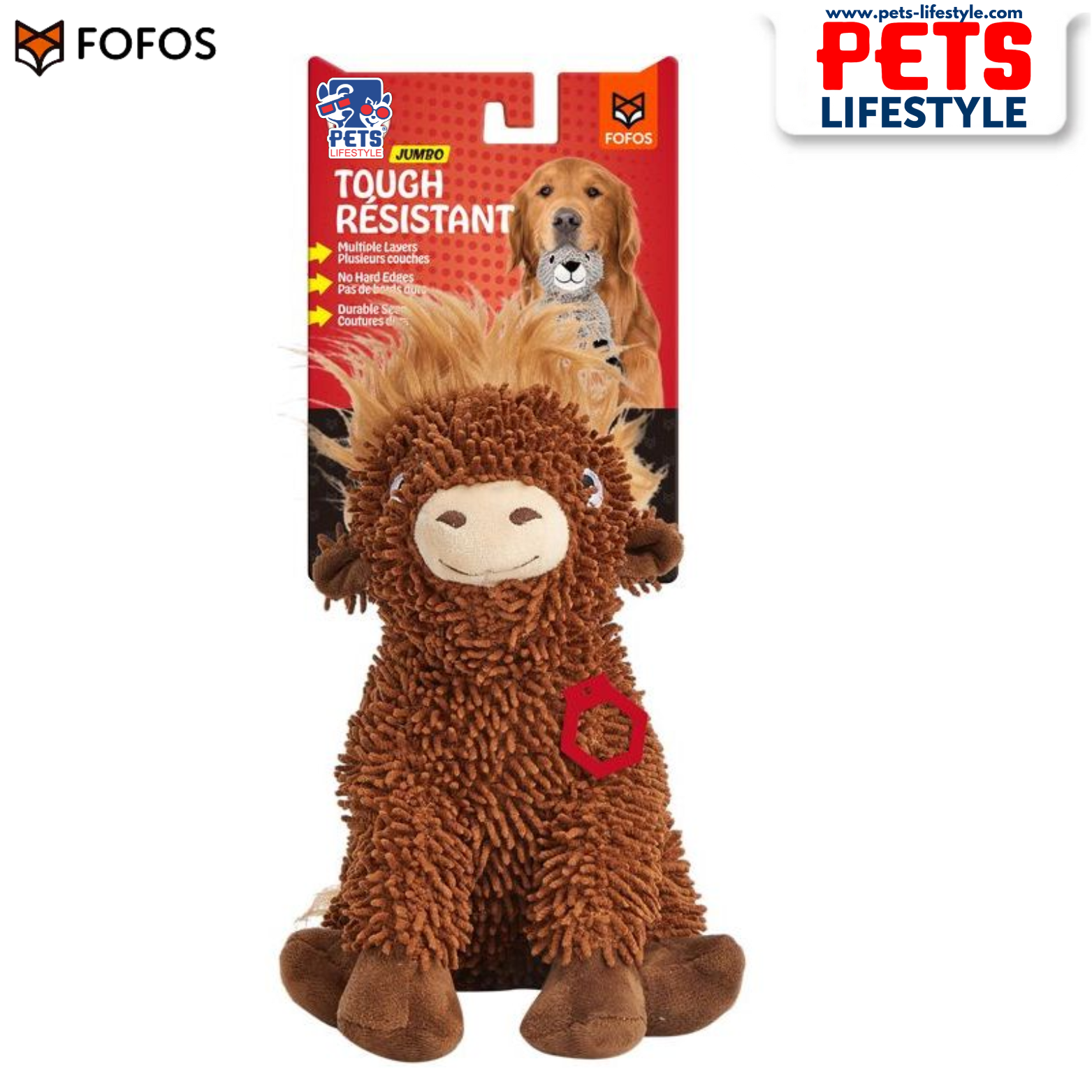 FOFOS Tough Ox Dog Toy