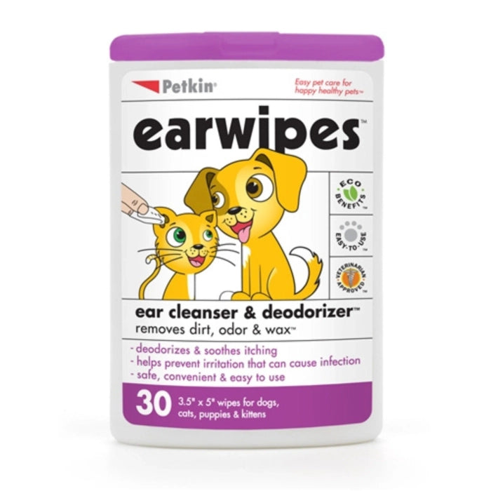 Petkin- Ear Wipes for pets 30 Pcs