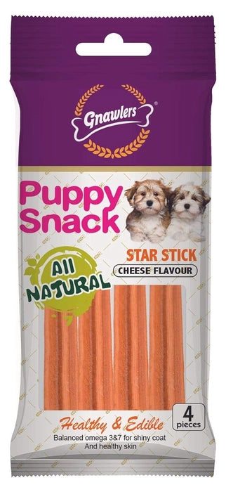 Gnawlers- Puppy Snack Star Stick Pouch for Dogs